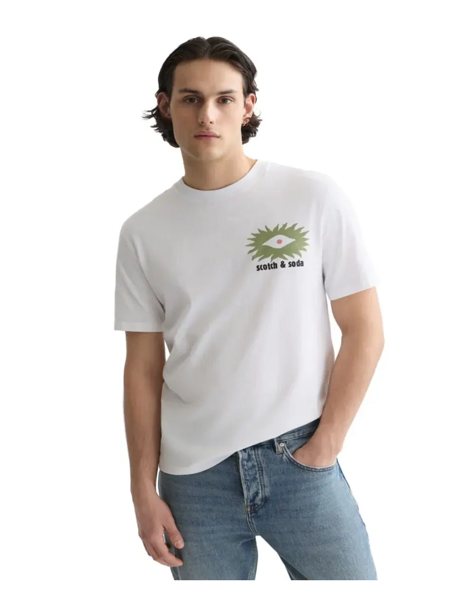 Футболка с коротким рукавом с принтом SCOTCH & SODA — белый