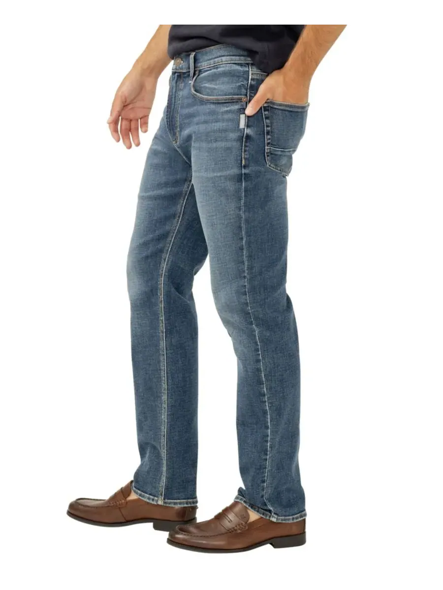 Мужские прямые джинсы из эластичного денима Machray Silver Jeans Co. — изображение 2 из 3, синий