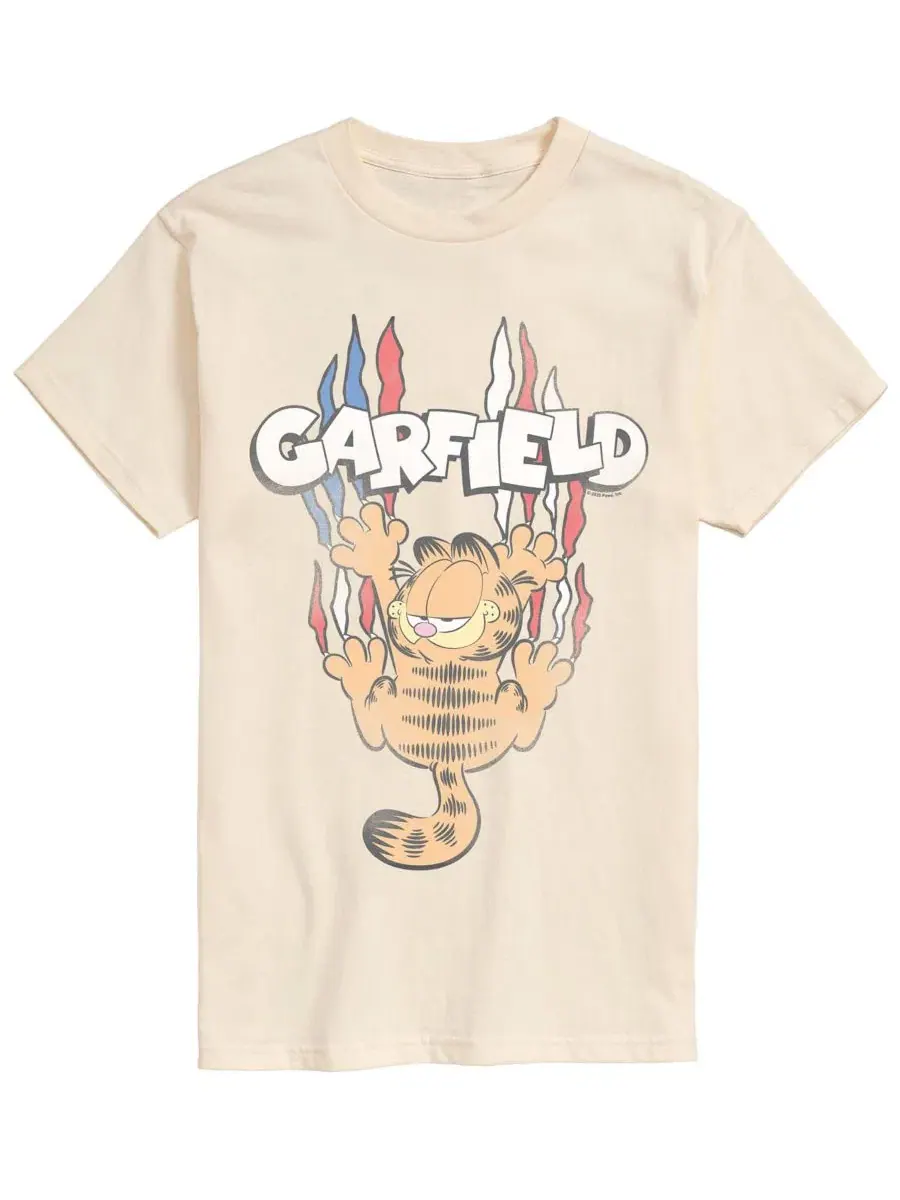 Футболка с принтом Garfield Americana Tonal Washed AIRWAVES — изображение 1 из 3, бежевый