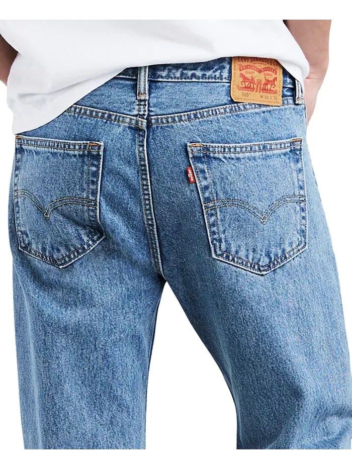 Мужские джинсы 505 Regular Fit без стрейча Levi's — изображение 7 из 13, бежевый