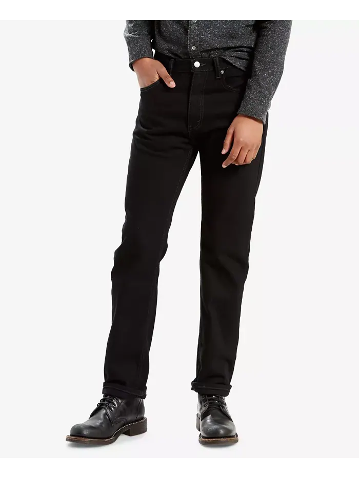 Мужские джинсы 505 Regular Fit без стрейча Levi's — изображение 1 из 7, черный