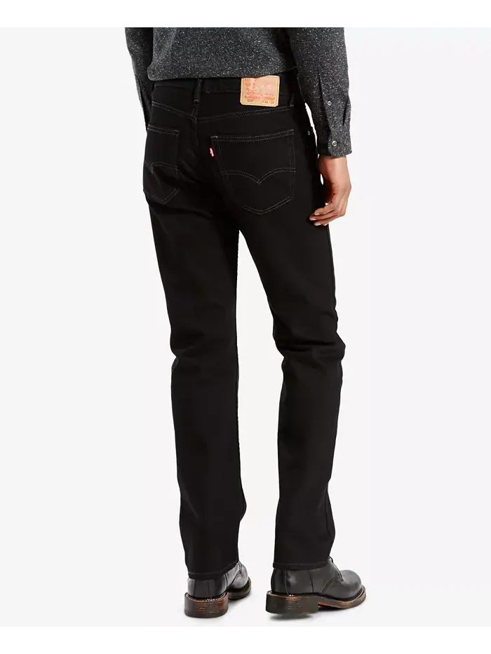Мужские джинсы 505 Regular Fit без стрейча Levi's — изображение 2 из 7, черный