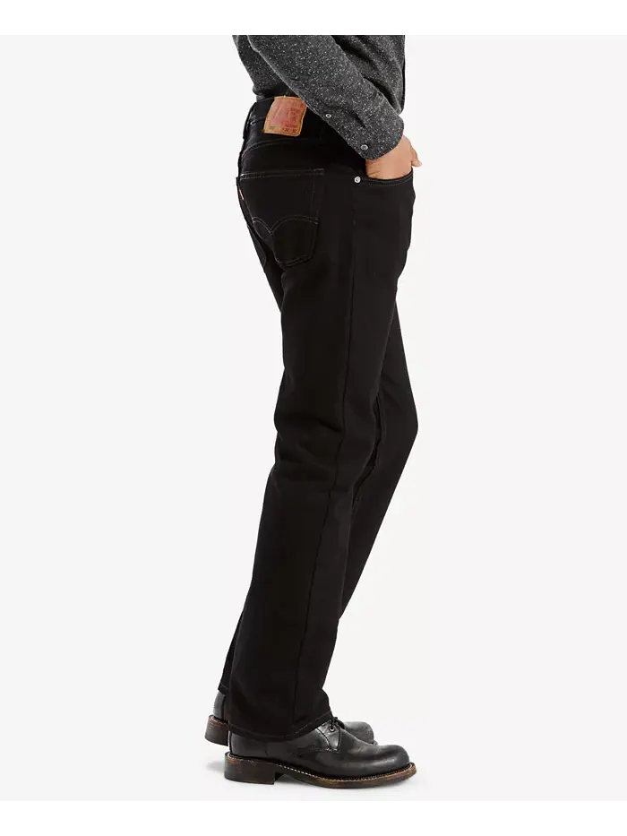Мужские джинсы 505 Regular Fit без стрейча Levi's — изображение 3 из 7, черный