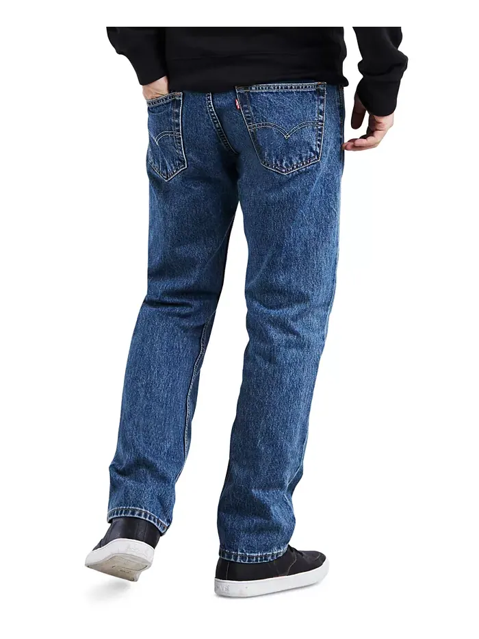 Мужские джинсы 505 Regular Fit без стрейча Levi's — изображение 2 из 9, синий