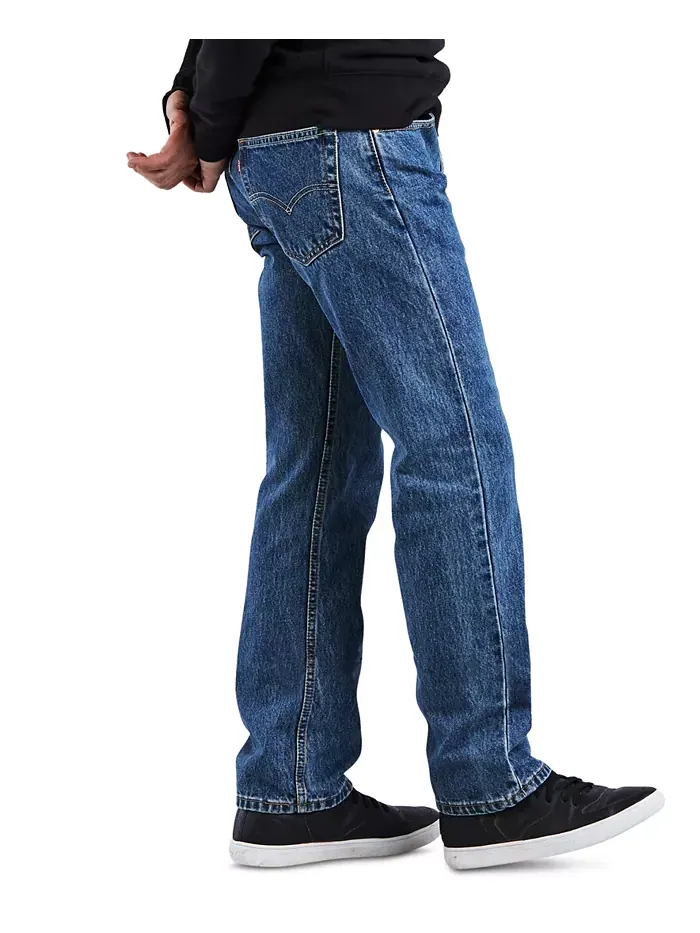 Мужские джинсы 505 Regular Fit без стрейча Levi's — изображение 3 из 9, синий