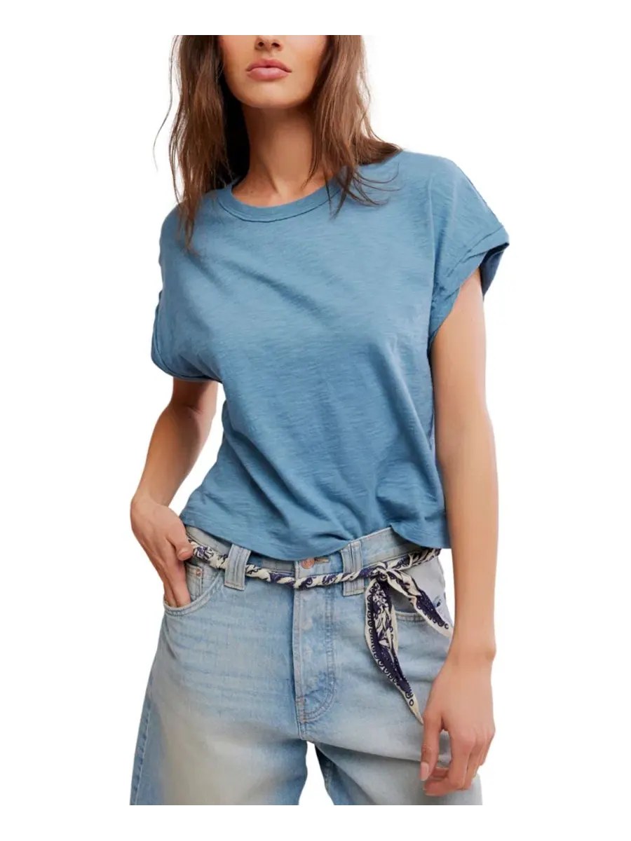 Футболка-кроп с коротким рукавом, модель You Rock Free People