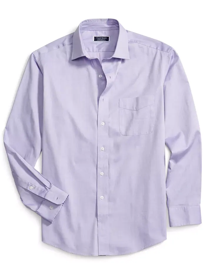 Мужская классическая рубашка Pinpoint Dress Shirt Club Room — изображение 6 из 8, фиолетовый