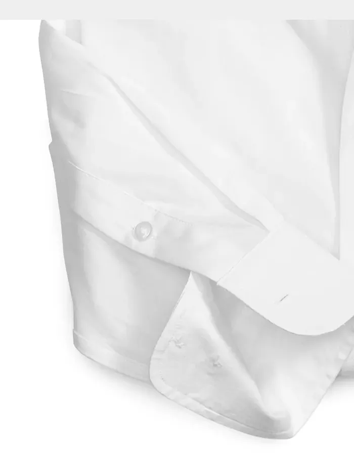 Мужская классическая рубашка Pinpoint Dress Shirt Club Room — изображение 5 из 8, белый