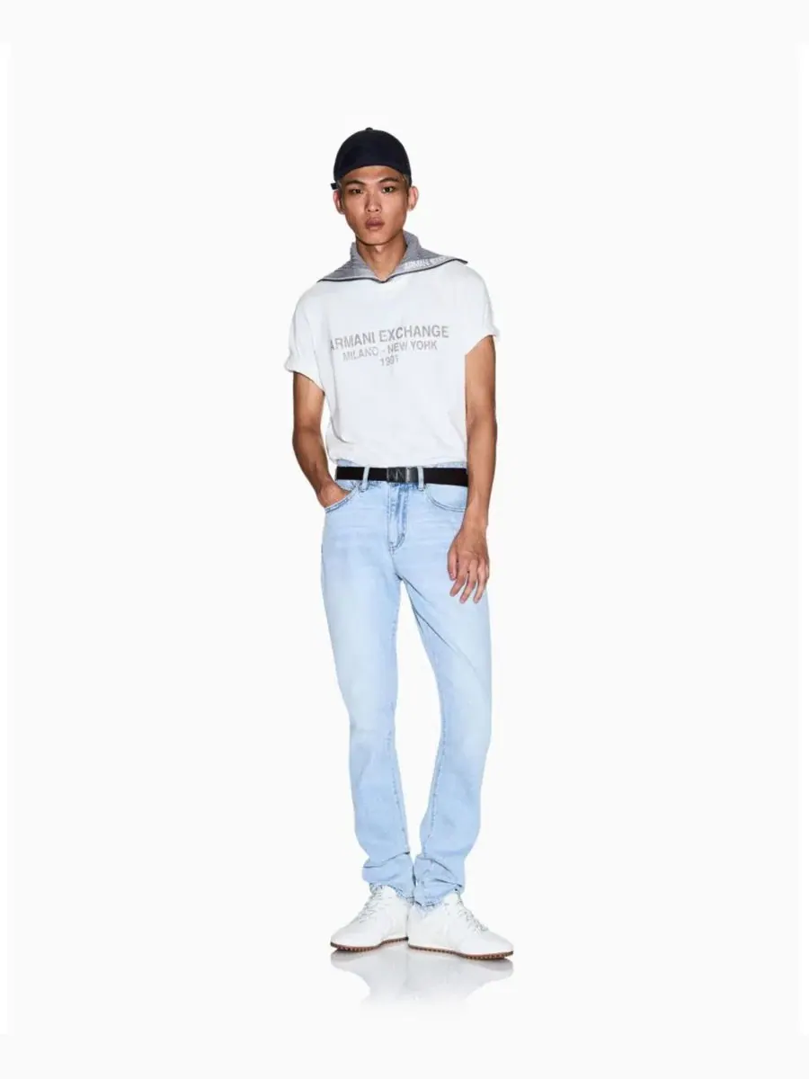 Джинсы зауженные J14 Slim из стрейч-хлопка A|X Armani Exchange — изображение 3 из 4