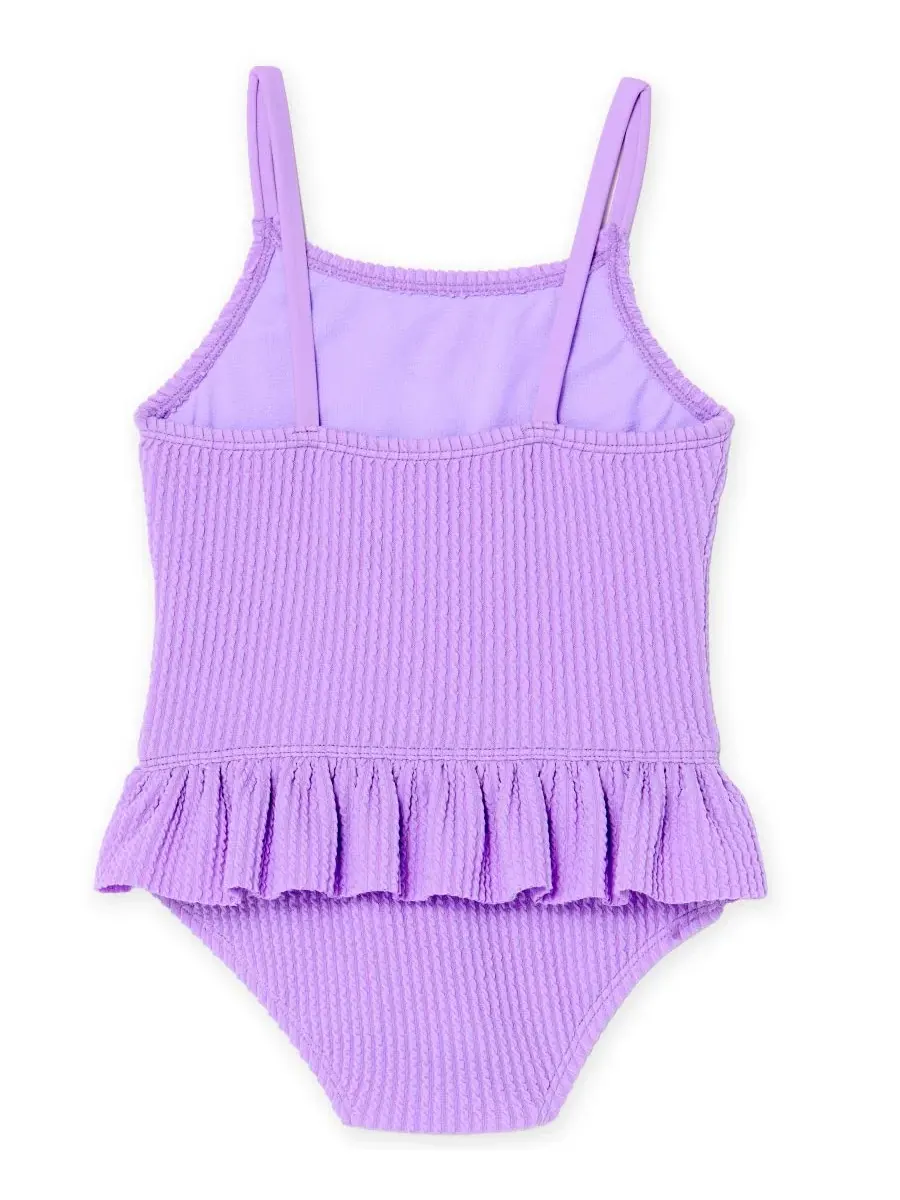 Детский слитный купальник с пайетками для девочек 2T-5T Angel Beach — изображение 2 из 3, фиолетовый