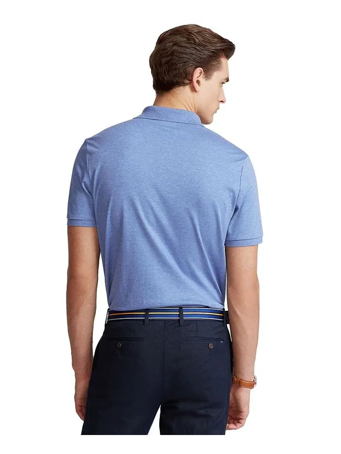 Мужская рубашка-поло классического кроя из мягкого хлопка Polo Ralph Lauren — изображение 2 из 5, серый