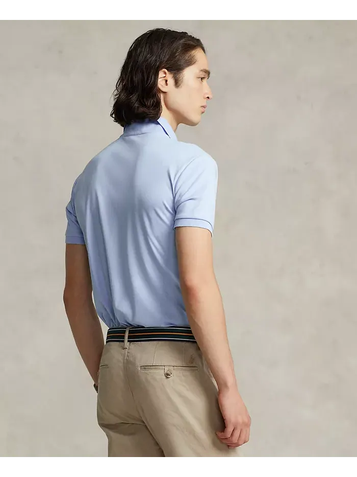 Мужская классическая поло из мягкого хлопка Polo Ralph Lauren — изображение 4 из 4, синий