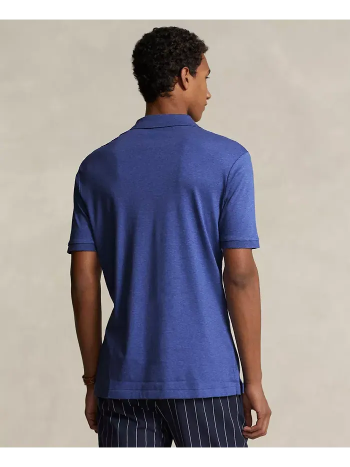 Мужская классическая поло из мягкого хлопка Polo Ralph Lauren — изображение 3 из 8, фиолетовый