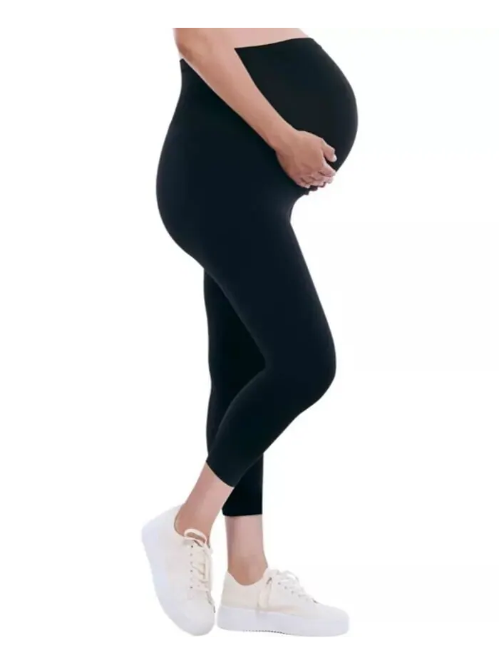 Женские укороченные леггинсы Essential Stretch Secret Fit Over the Belly для беременных — изображение 2 из 5, черный