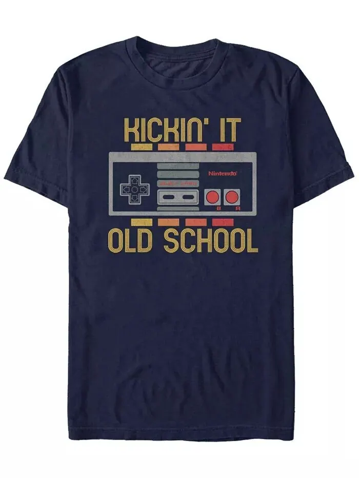 Футболка мужская классическая NES Kickin It Old School Controller Fifth Sun — изображение 1 из 1, темно-синий