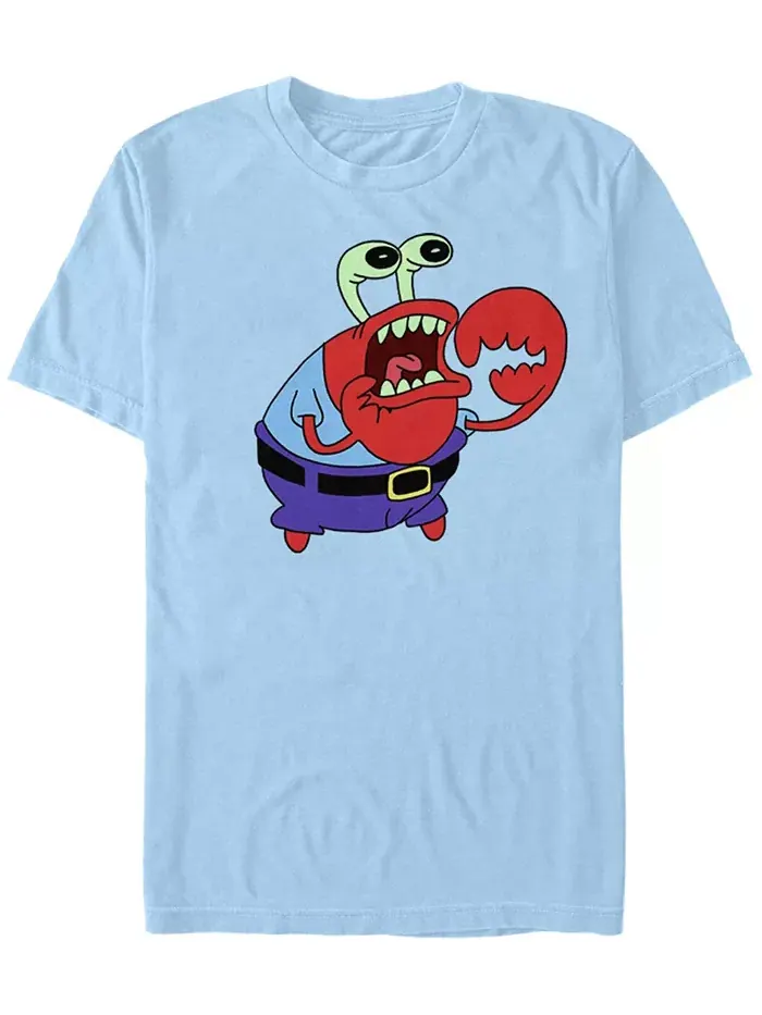Мужская футболка с коротким рукавом Mr. Krabs Meme Fifth Sun — изображение 1 из 1, светлый синий