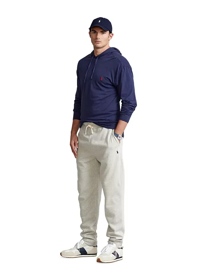 Мужская толстовка с капюшоном Big & Tall из джерси Polo Ralph Lauren — изображение 2 из 9, чернильный