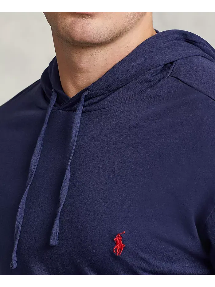 Мужская толстовка с капюшоном Big & Tall из джерси Polo Ralph Lauren — изображение 7 из 9, чернильный