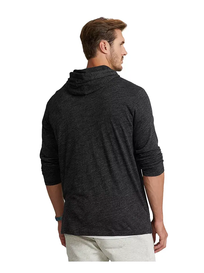 Мужская толстовка с капюшоном Big & Tall из джерси Polo Ralph Lauren — изображение 2 из 9, черный