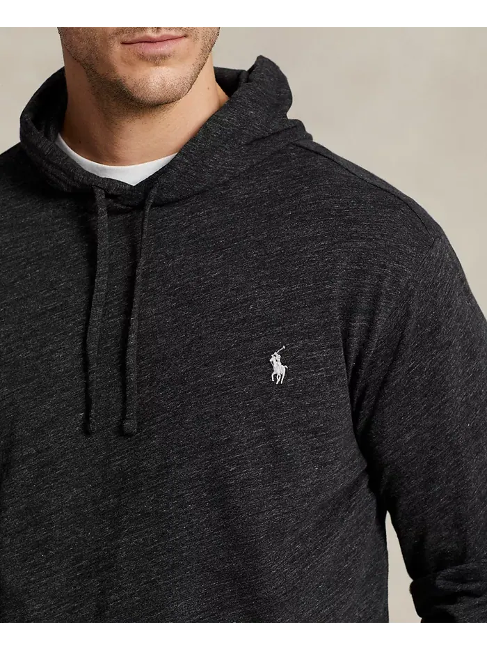 Мужская толстовка с капюшоном Big & Tall из джерси Polo Ralph Lauren — изображение 5 из 9, черный