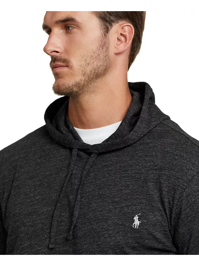 Мужская толстовка с капюшоном Big & Tall из джерси Polo Ralph Lauren — изображение 8 из 9, черный