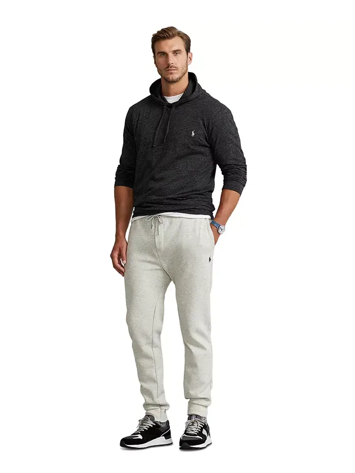 Мужская толстовка с капюшоном Big & Tall из джерси Polo Ralph Lauren — изображение 9 из 9, черный
