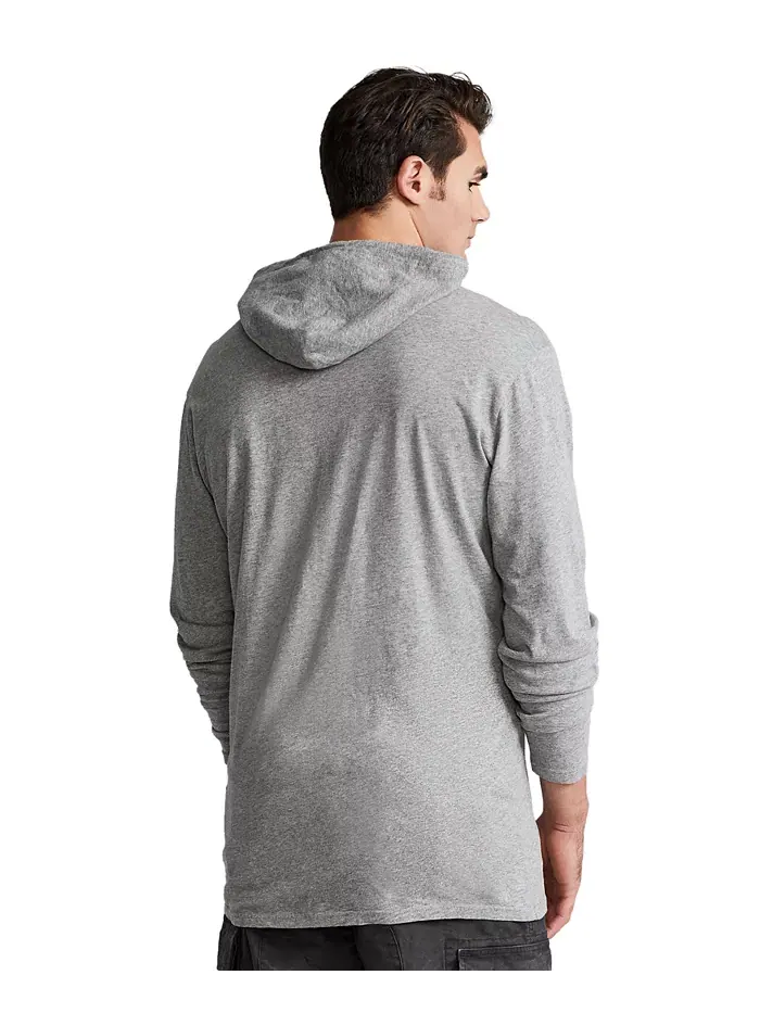 Мужская толстовка с капюшоном Big & Tall из джерси Polo Ralph Lauren — изображение 3 из 7, коричневый