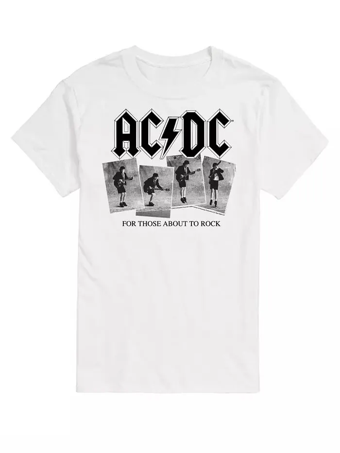 Мужская футболка ACDC About To Rock AIRWAVES — изображение 1 из 2, белый