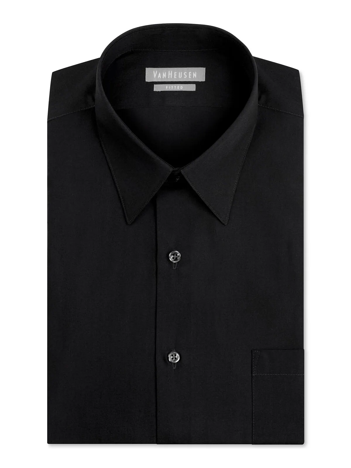 Мужская классическая рубашка из поплина спортивного кроя Van Heusen — изображение 1 из 2, черный