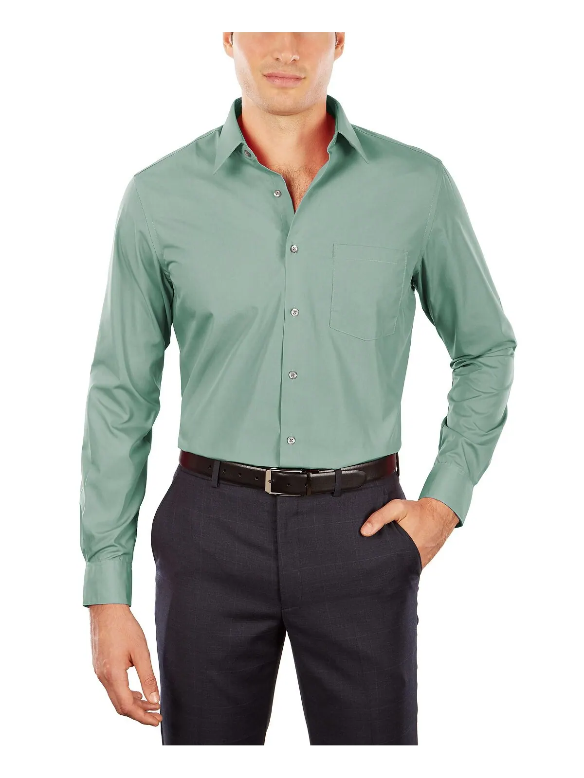 Мужская классическая рубашка из поплина спортивного кроя Van Heusen