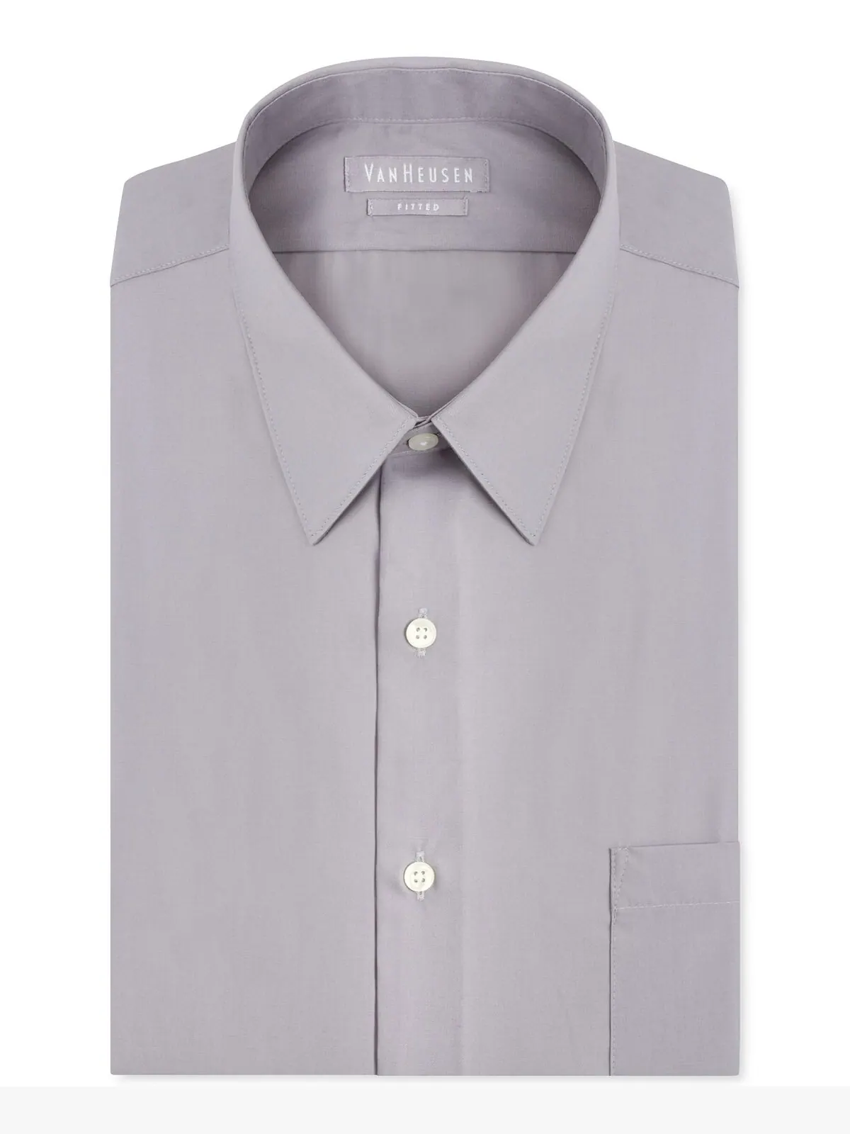 Мужская классическая рубашка из поплина спортивного кроя Van Heusen — изображение 1 из 2, серый