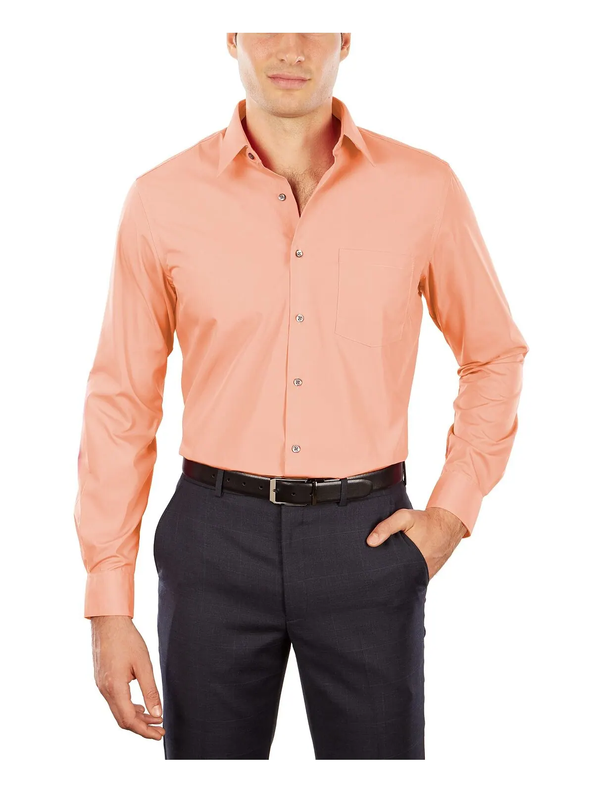 Мужская классическая рубашка из поплина спортивного кроя Van Heusen — изображение 1 из 4