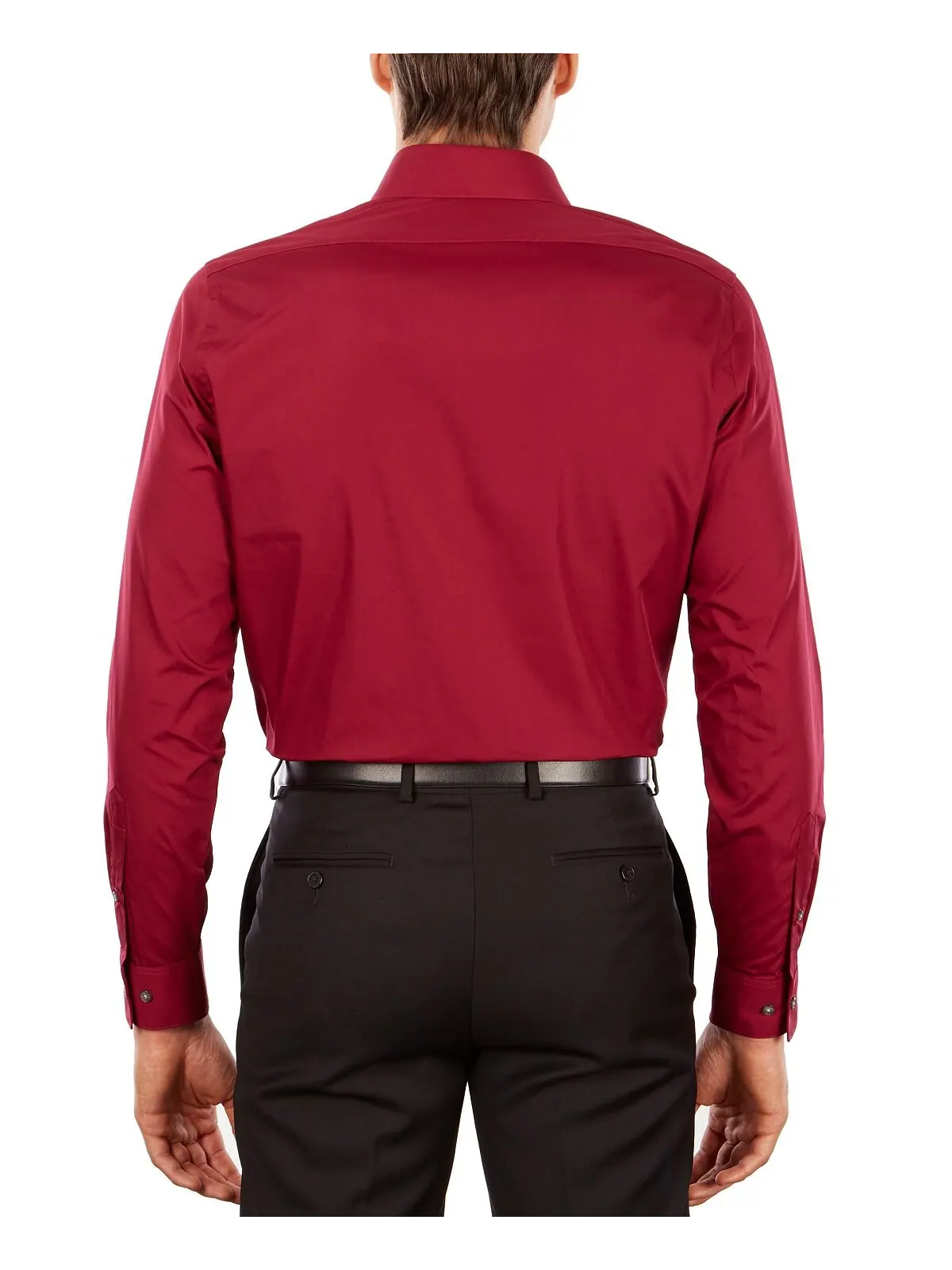 Мужская классическая рубашка из поплина спортивного кроя Van Heusen — изображение 2 из 3, маджента