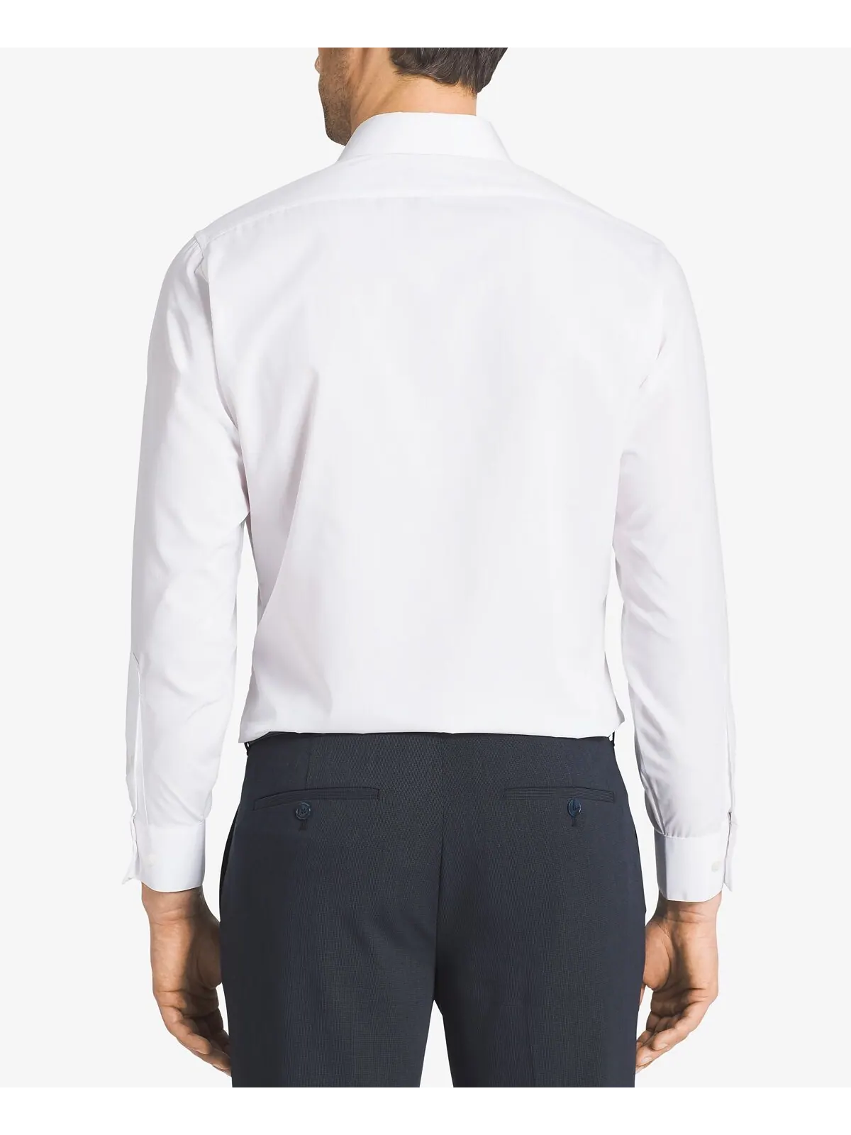 Мужская классическая рубашка из поплина спортивного кроя Van Heusen — изображение 2 из 4, белый