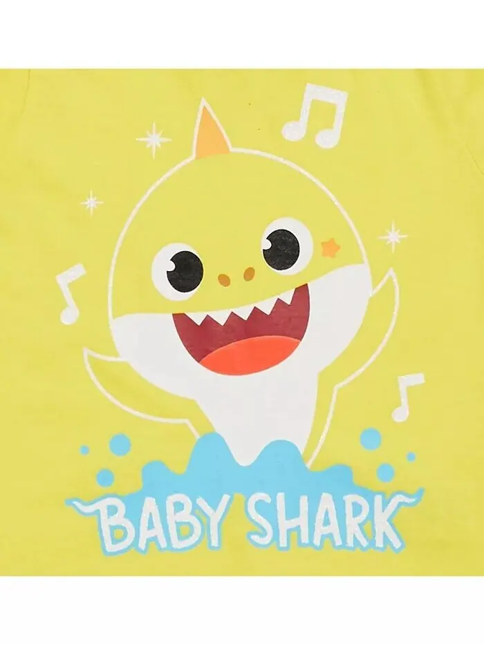 Baby Shark [Размер Диапазон Описание1] Комплект из 3 футболок с рисунком [Размер Описание1] Pinkfong — изображение 2 из 7