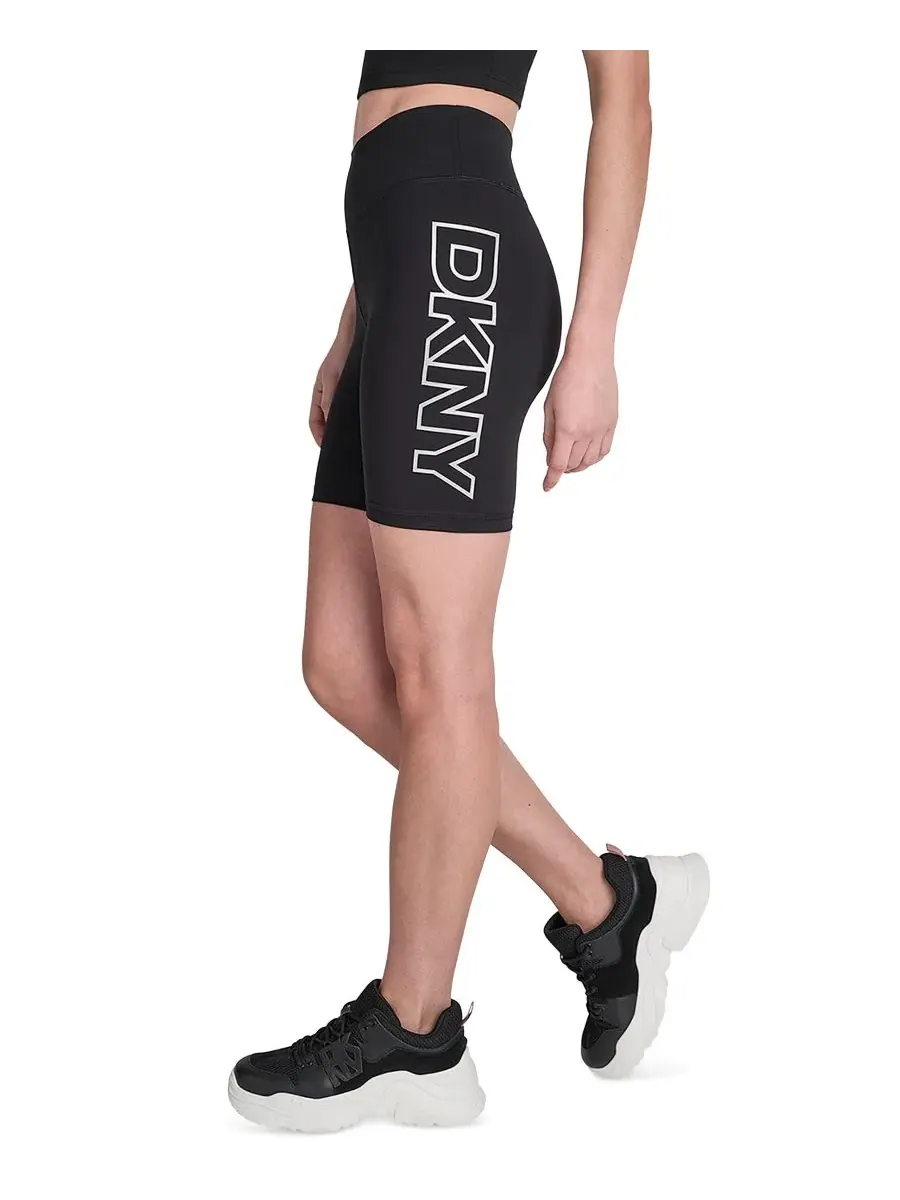Женские велосипедные шорты с высокой талией DKNY Sport — изображение 3 из 6, серебристый