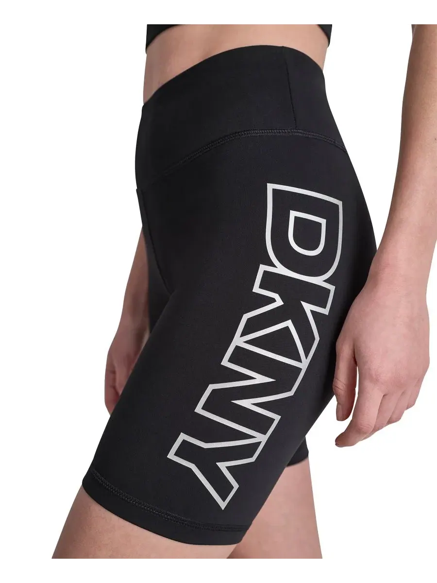 Женские велосипедные шорты с высокой талией DKNY Sport — изображение 4 из 6, серебристый