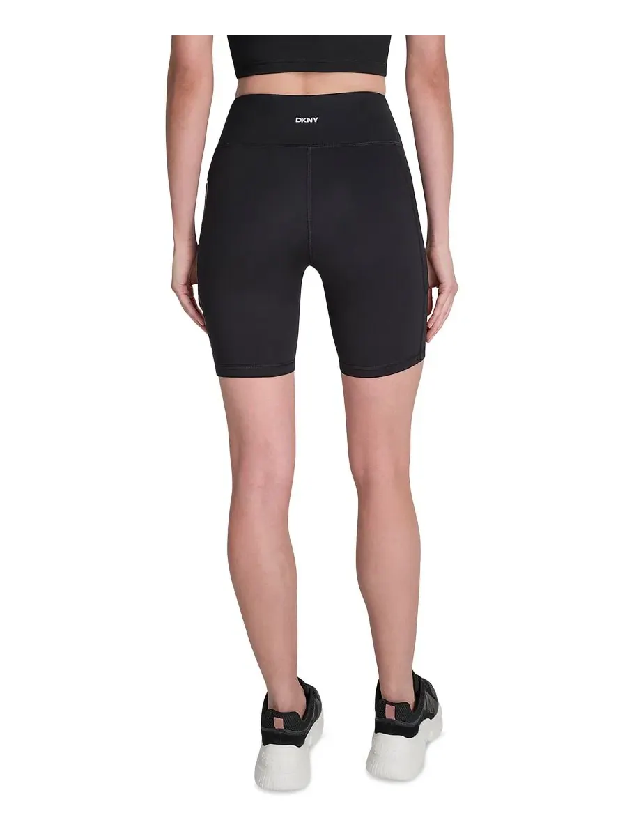 Женские велосипедные шорты с высокой талией DKNY Sport — изображение 5 из 6, серебристый