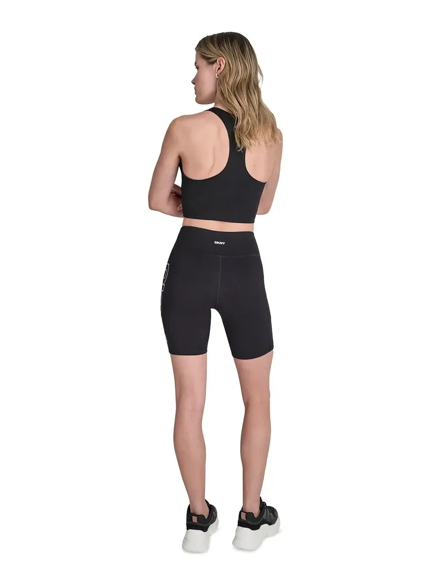 Женские велосипедные шорты с высокой талией DKNY Sport — изображение 6 из 6, серебристый