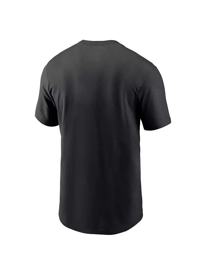 Мужская черная футболка Carolina Panthers Primetime Wordmark Essential Nike — изображение 3 из 3, черный