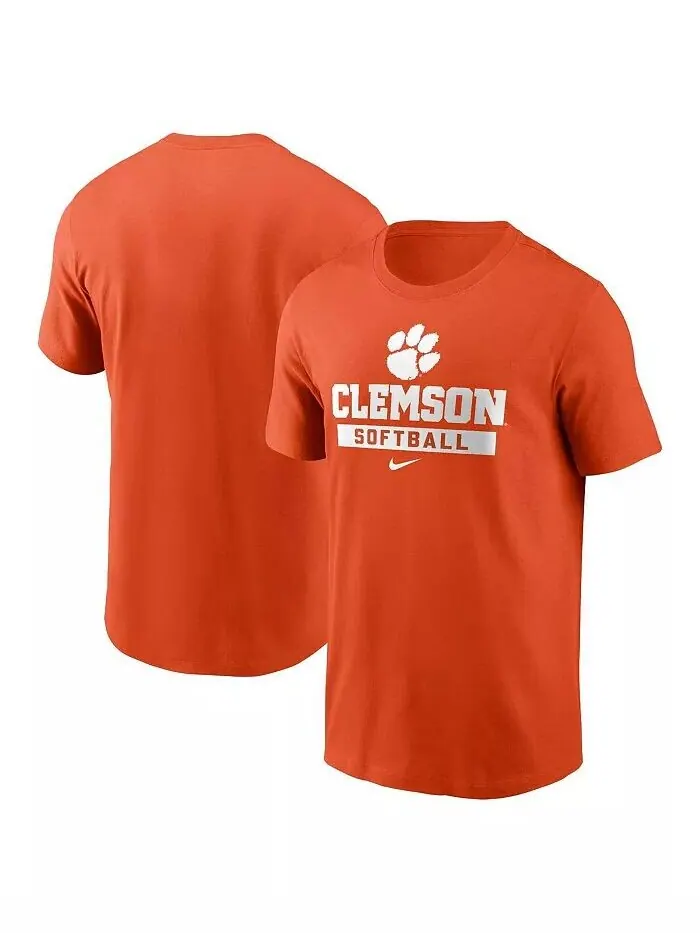 Мужская оранжевая футболка для софтбола Clemson Tigers Nike — изображение 1 из 3, оранжевый