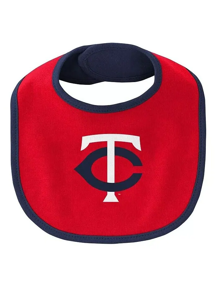 Комплект из трех боди с нагрудником и пинетками Minnesota Twins Little Champ для маленьких — изображение 3 из 4