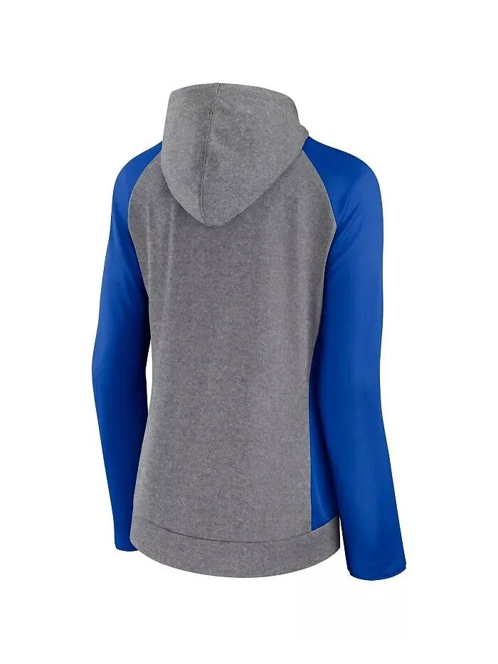 Женская толстовка Heather Grey, College Royal Los Angeles Rams Blind Side Lightweight Full-Zip — изображение 3 из 3