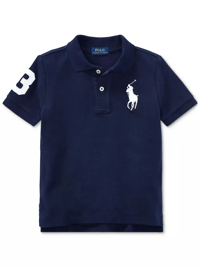 Поло с короткими рукавами и хлопковой сеткой Big Boys Big Pony Polo Ralph Lauren — изображение 2 из 4, красный