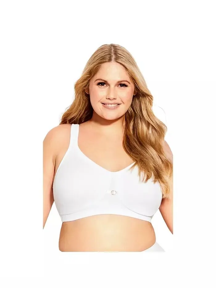 Женский мягкий бюстгальтер Caress Plus Size AVENUE — изображение 1 из 1, белый