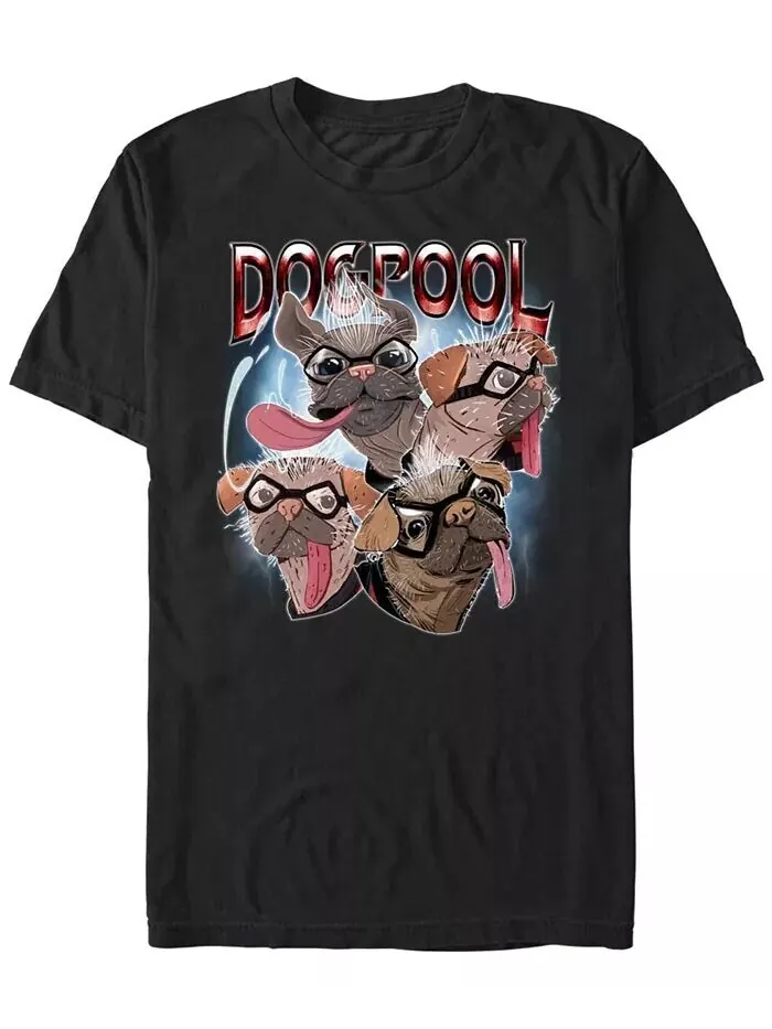 Мужская футболка с коротким рукавом Dogpool And Lightning Fifth Sun — изображение 1 из 3, черный