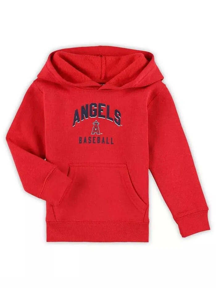 Красно-серый пуловер Los Angeles Angels Play-By-Play для мальчиков и девочек, флисовый комплект с — изображение 3 из 3