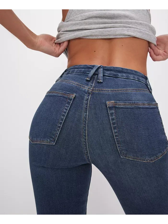 Женские прямые джинсы Good Legs Good American — изображение 3 из 5, синий