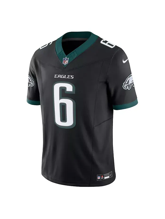 Мужская лимитированная джерси Philadelphia Eagles Vapor F.U.S.E. DeVonta Smith Kelly Nike — изображение 3 из 5, черный