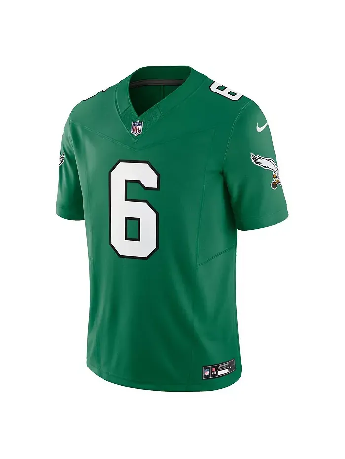 Мужская лимитированная джерси Philadelphia Eagles Vapor F.U.S.E. DeVonta Smith Kelly Nike — изображение 5 из 5, черный